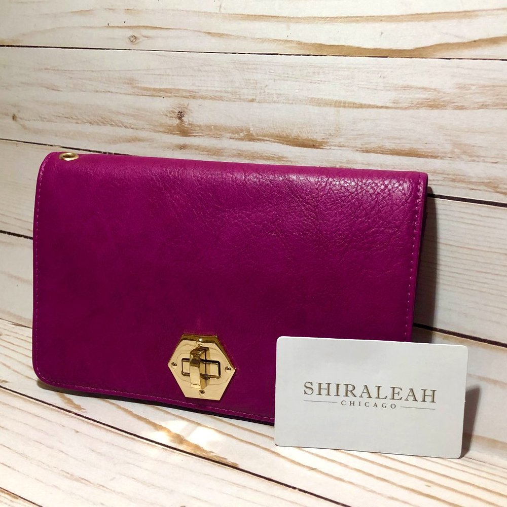 Shiraleah Vegan Leather Magenta Wristlet
